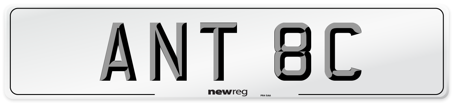 ANT 8C Number Plate from New Reg